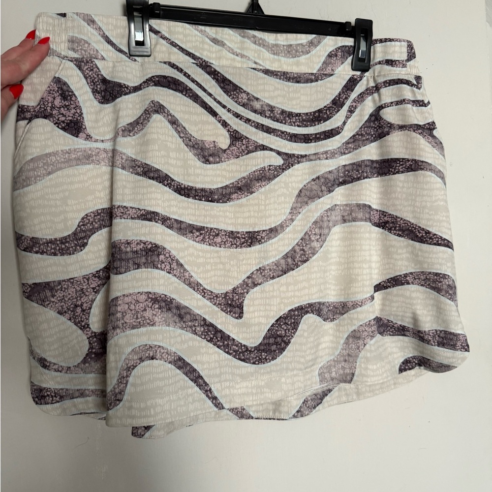 Calia Women's Cream & Purple Print Skirt